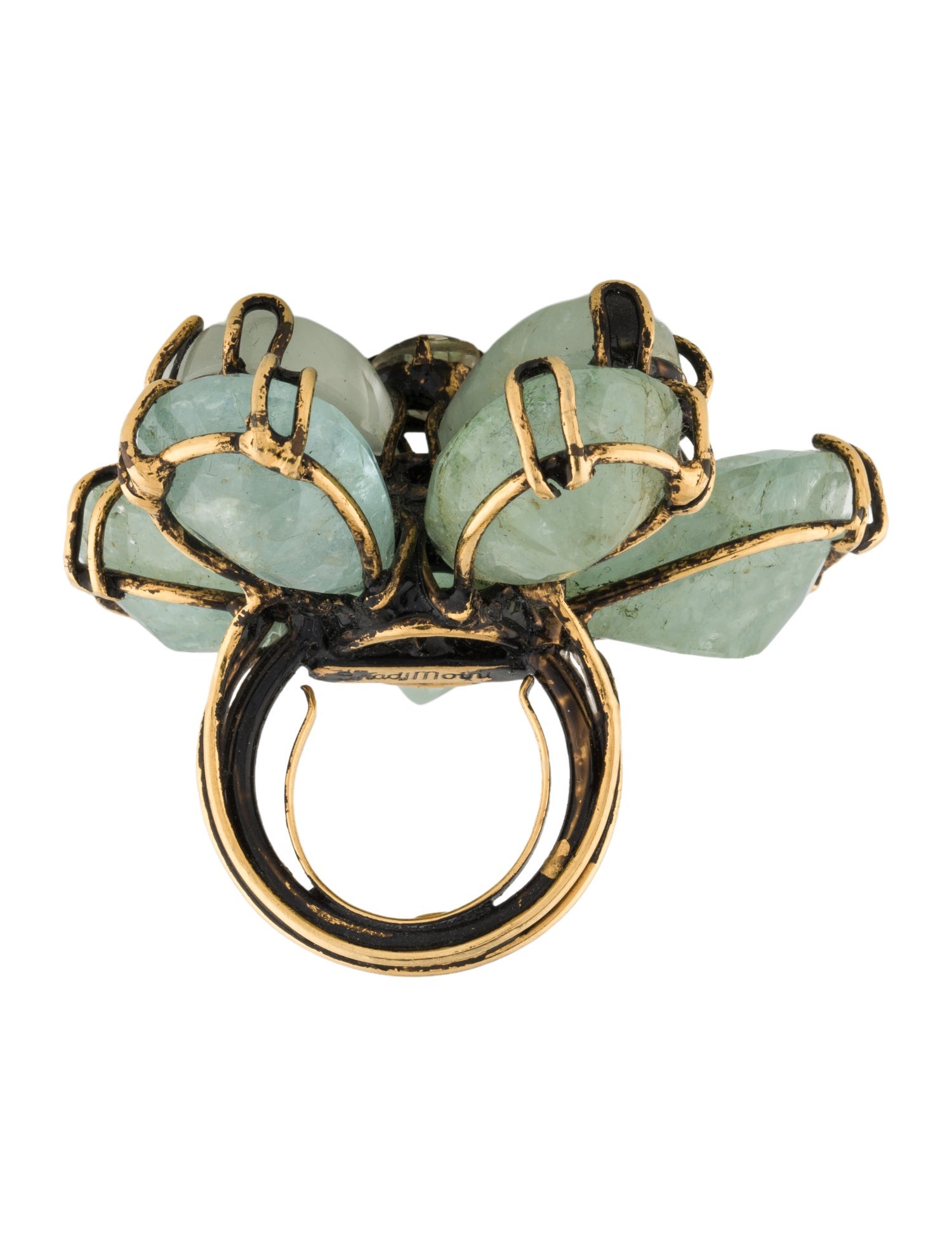 Iradj Moini Aquamarine & Citrine Flower Cocktail Ring